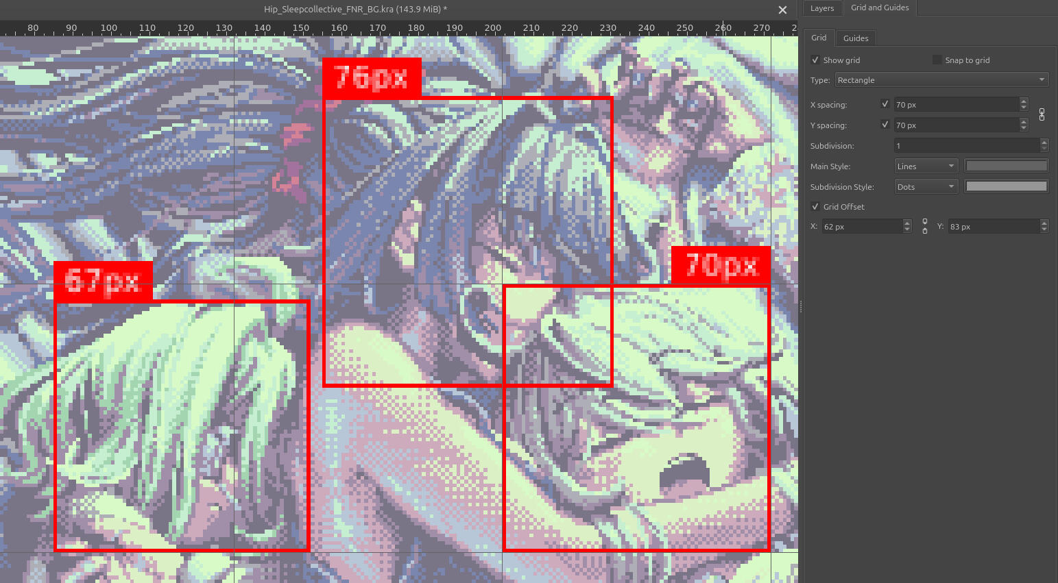 3/4th-Render, with varying headsize based on their heights and sizes, with baseline as 70px.