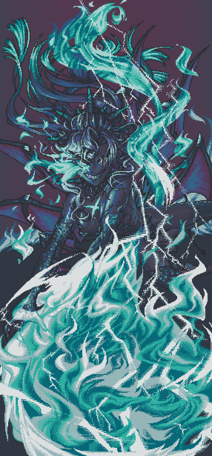 Legacy-Style Artwork | 100px per headsize | Commissioned by: @makotofox.bsky.social |