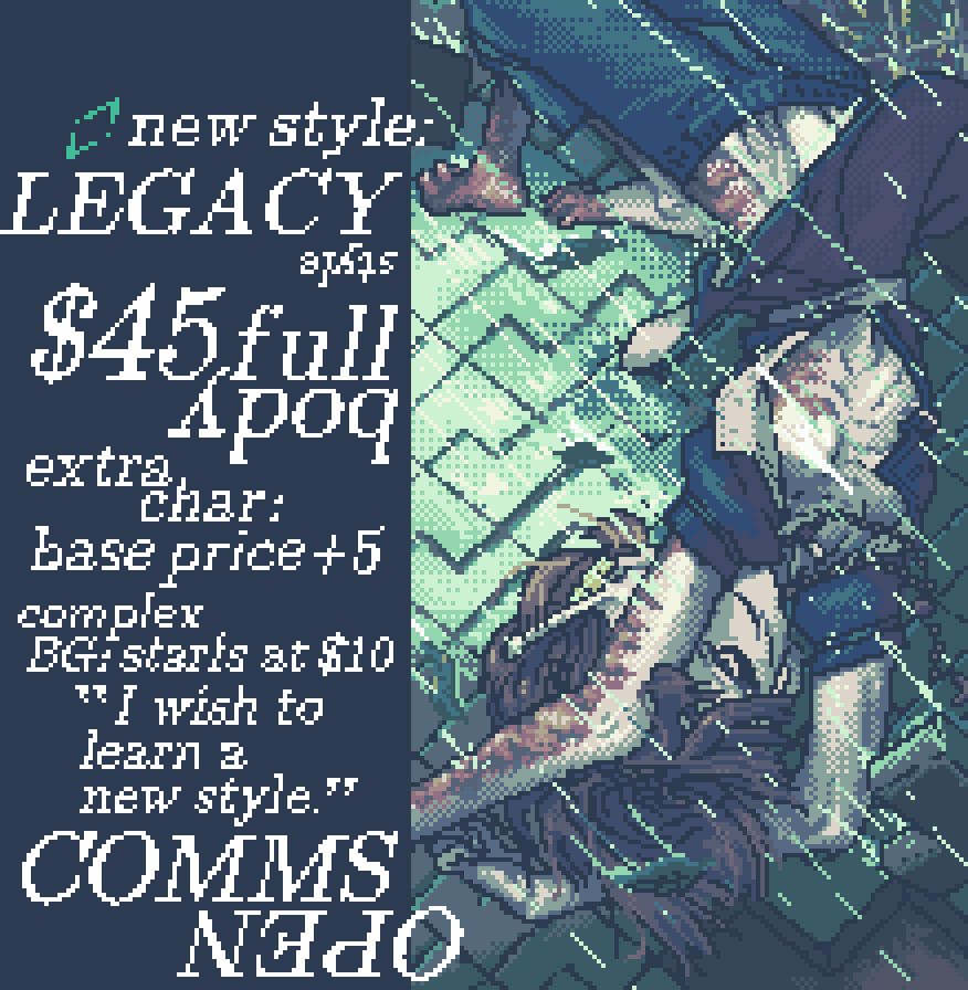 New Artstyle! | Legacy-style artwork | 70px per headsize